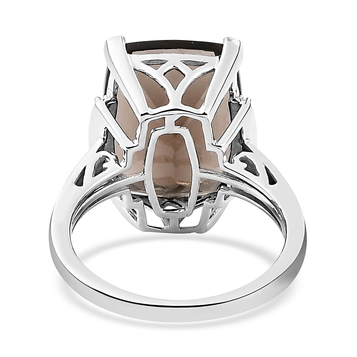 Luxoro 10K White Gold Premium Colombianite and Diamond Ring (Size 9.5) 9.40 ctw image number 4