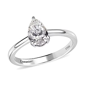 950 Platinum E-F VS Lab Grown Diamond Solitaire Ring (Size 10.0) 1.00 ctw