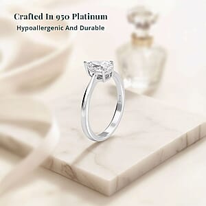 950 Platinum E-F VS Lab Grown Diamond Solitaire Ring (Size 10.0) 1.00 ctw