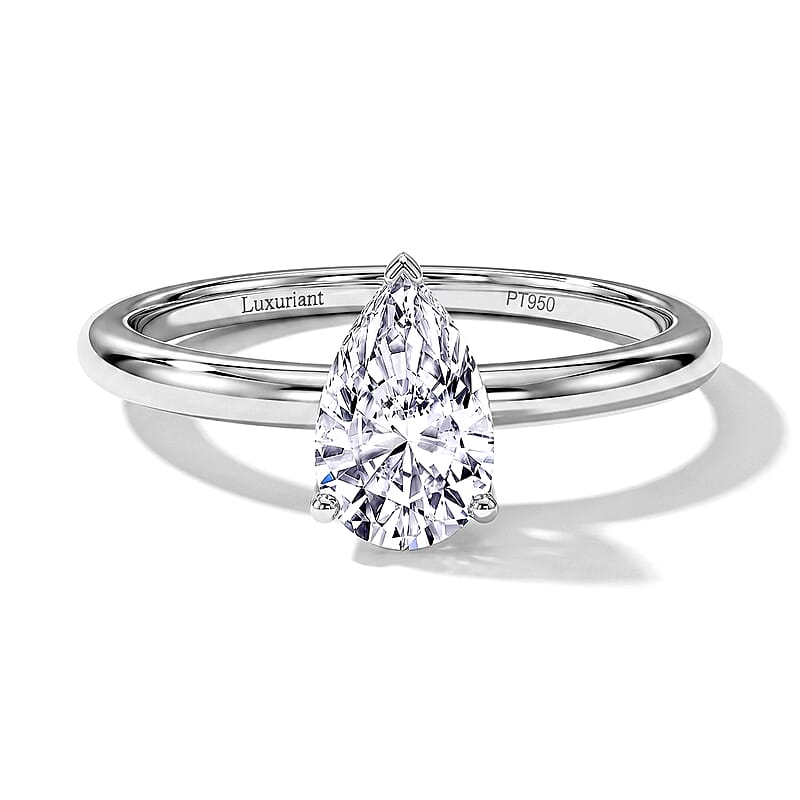 950 Platinum E-F VS Lab Grown Diamond Solitaire Ring (Size 5.0) 1.00 ctw