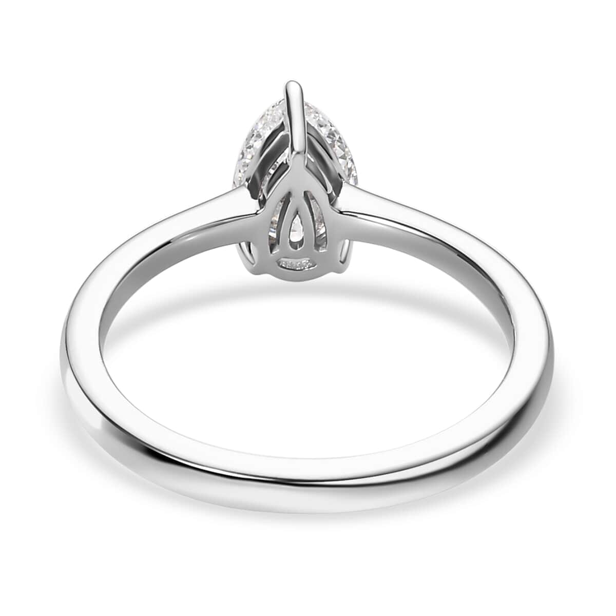 950 Platinum Luxuriant Lab Grown Diamond E-F VS Solitaire Ring (Size 7.5) 4.60 Grams 1.00 ctw image number 4
