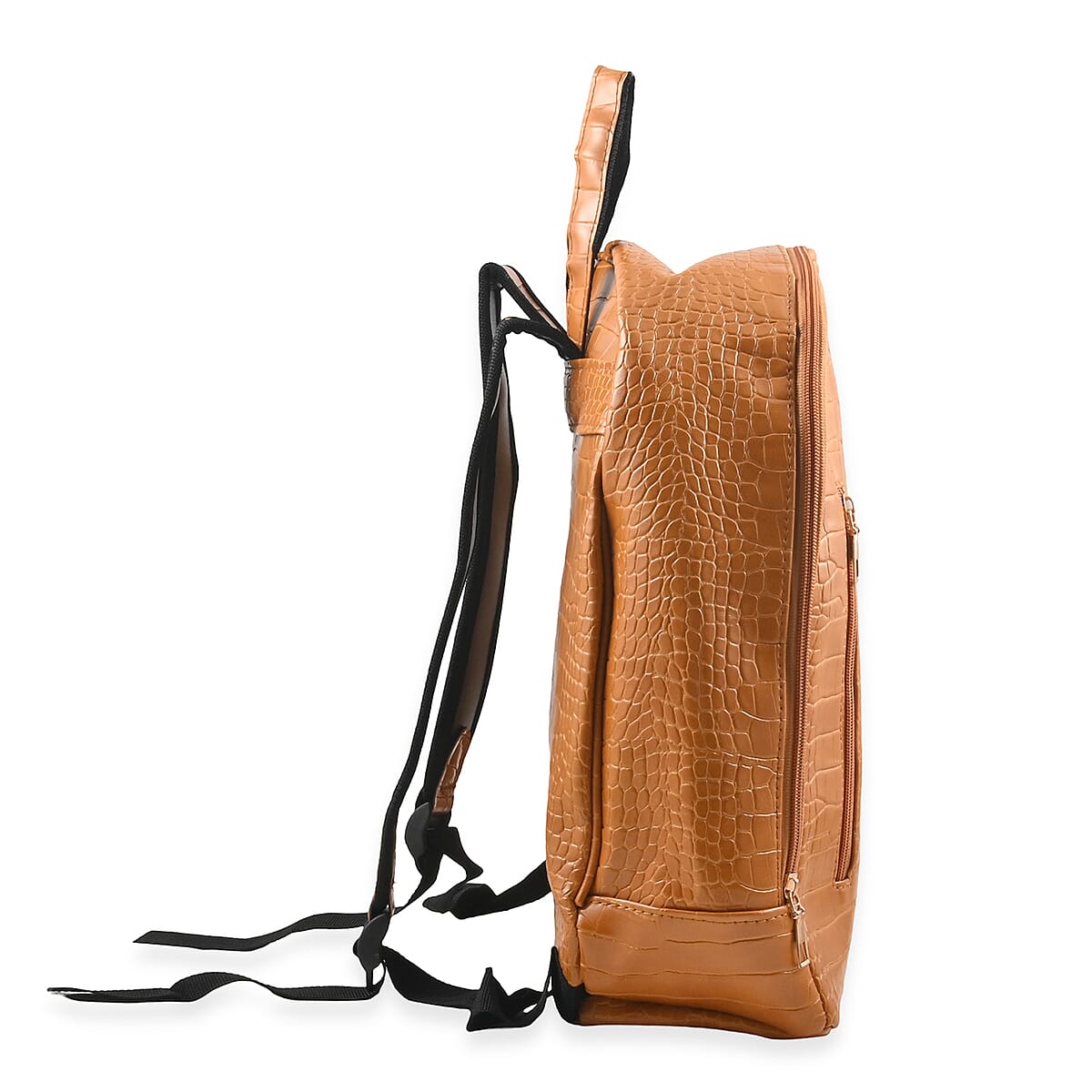 Set of 2pcs Faux Leather Duffle Bag and Backpack image number 3