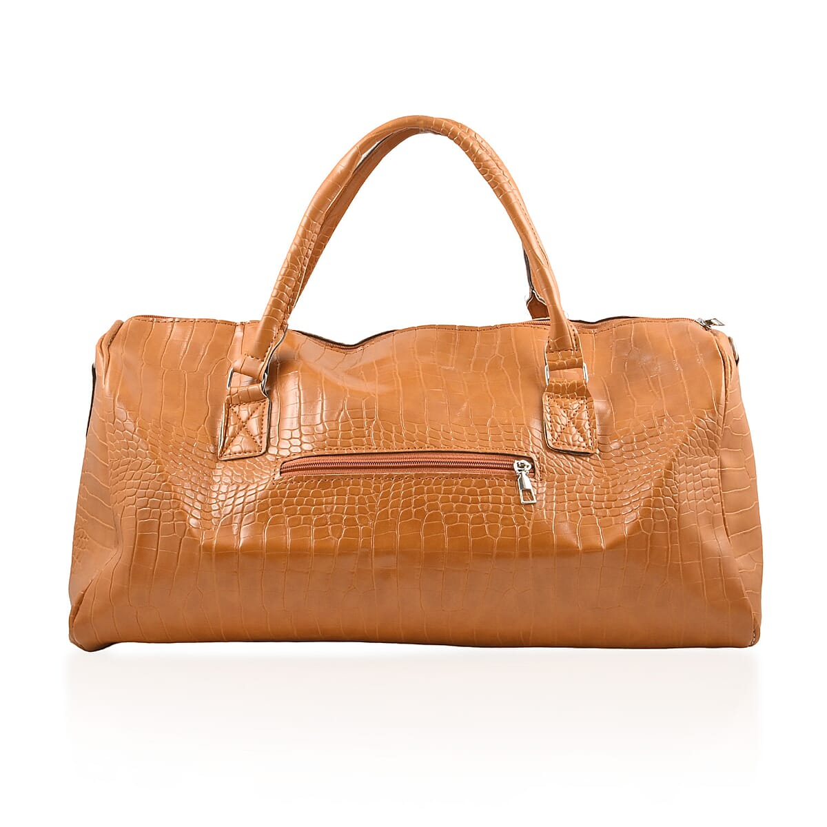 Set of 2pcs Faux Leather Duffle Bag and Backpack image number 5