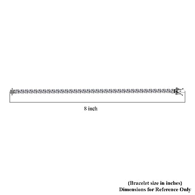 Moissanite Heart Tennis Bracelet in Platinum Over Sterling Silver (8.00 In) 18.00 ctw