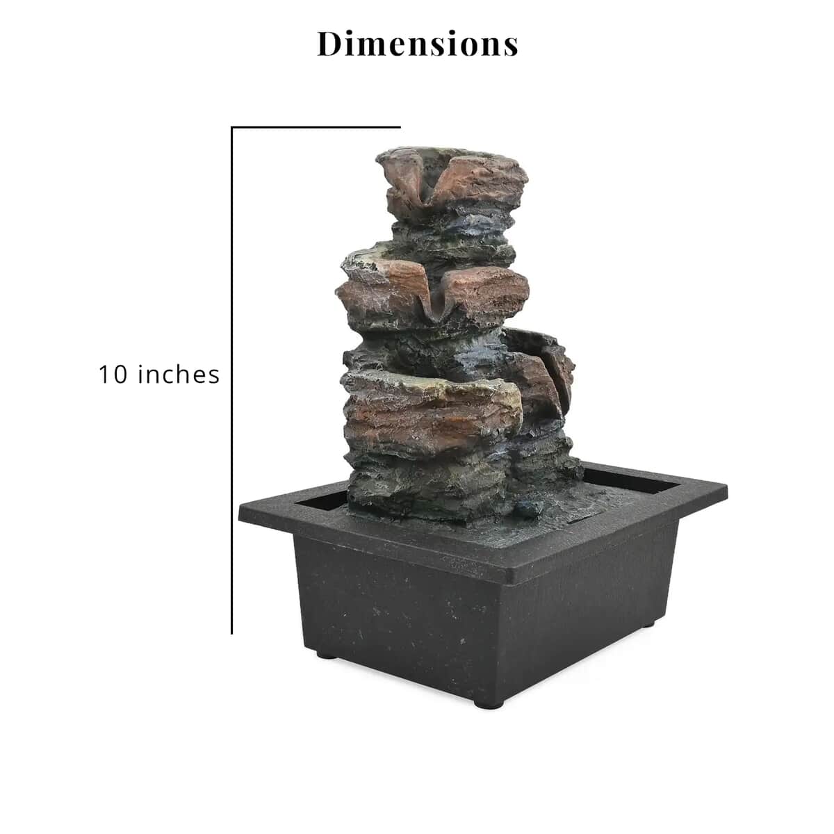 Brown Polyresin Rock Fountain image number 6