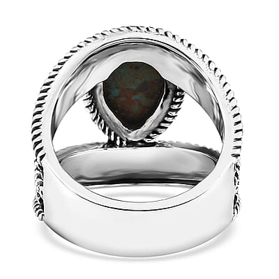 D'Joy Artisan Crafted Sierra Nevada Turquoise Solitaire Ring in Sterling Silver (Size 10.0) 2.90 ctw
