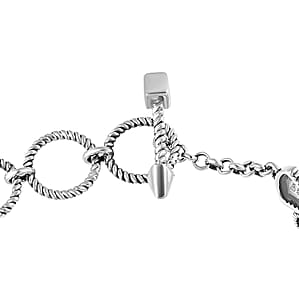 Artisan Crafted Sierra Nevada Turquoise 7.90 ctw Toggle Clasp Bracelet in Sterling Silver (6.50-8.0In)