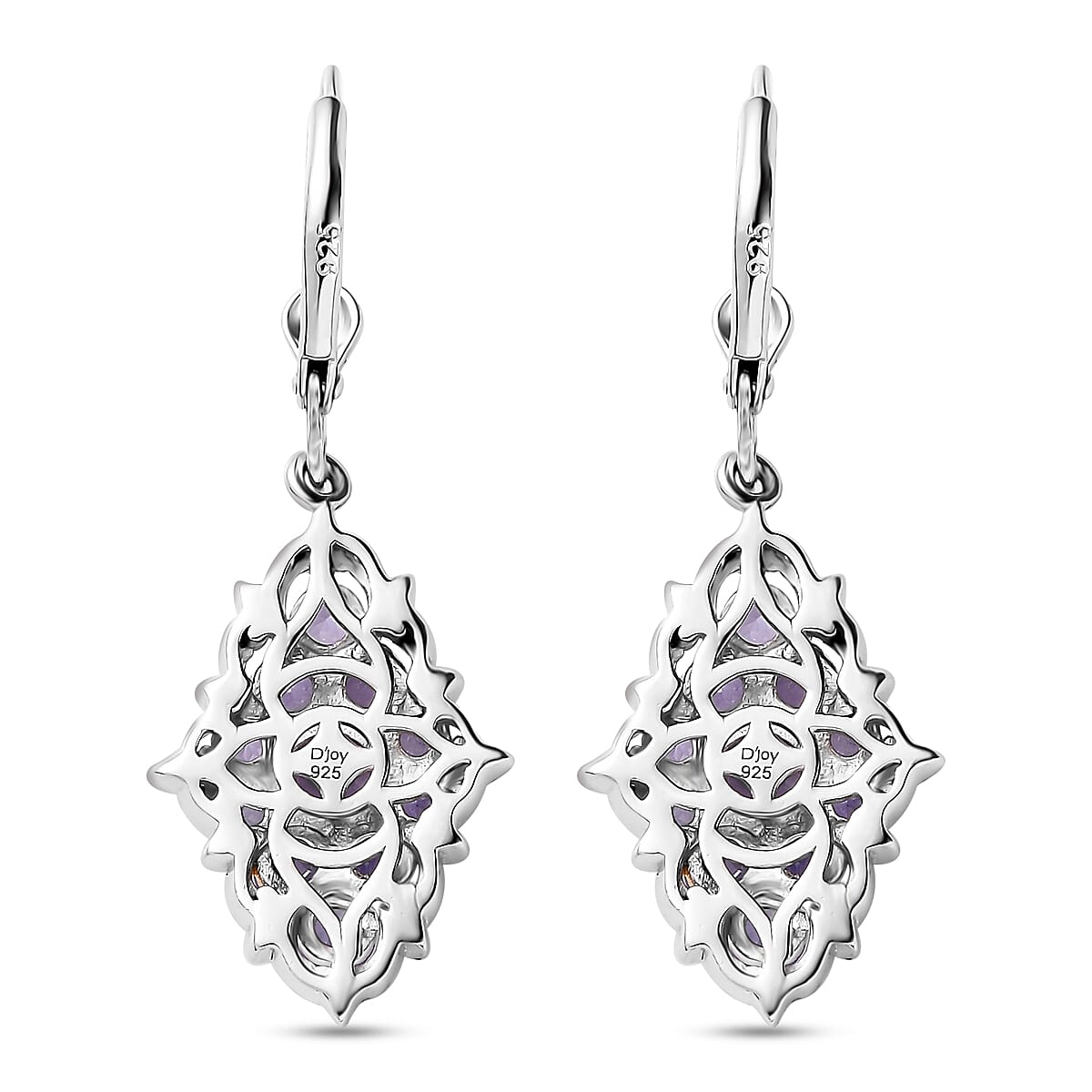 Tanzanite Lever Back Earrings in Vermeil Yellow Gold and Platinum Over Sterling Silver 2.90 ctw