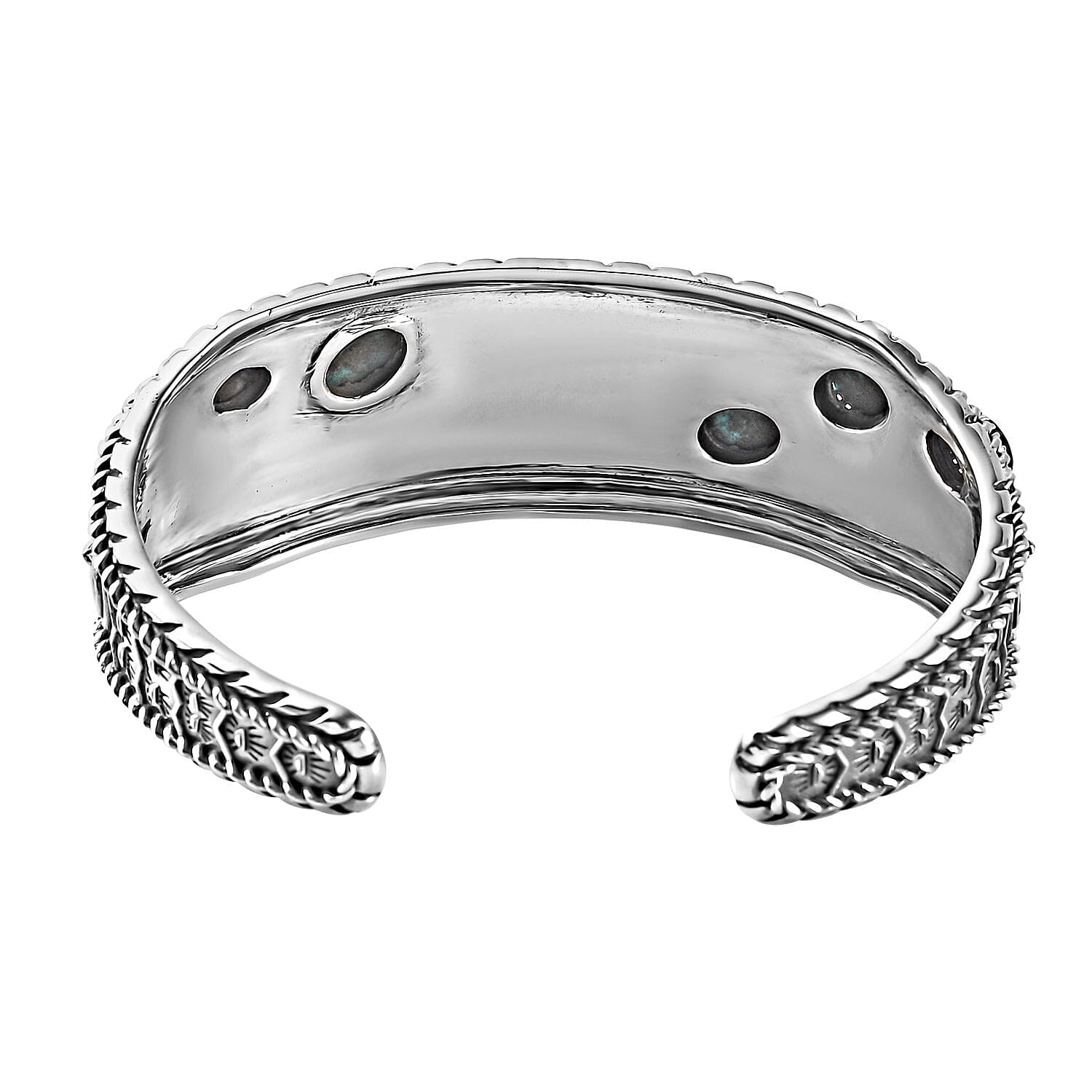 Artisan Crafted Sierra Nevada Turquoise and White Buffalo 6.90 ctw Eagle Cuff Bracelet in Sterling Silver (7.25 In)