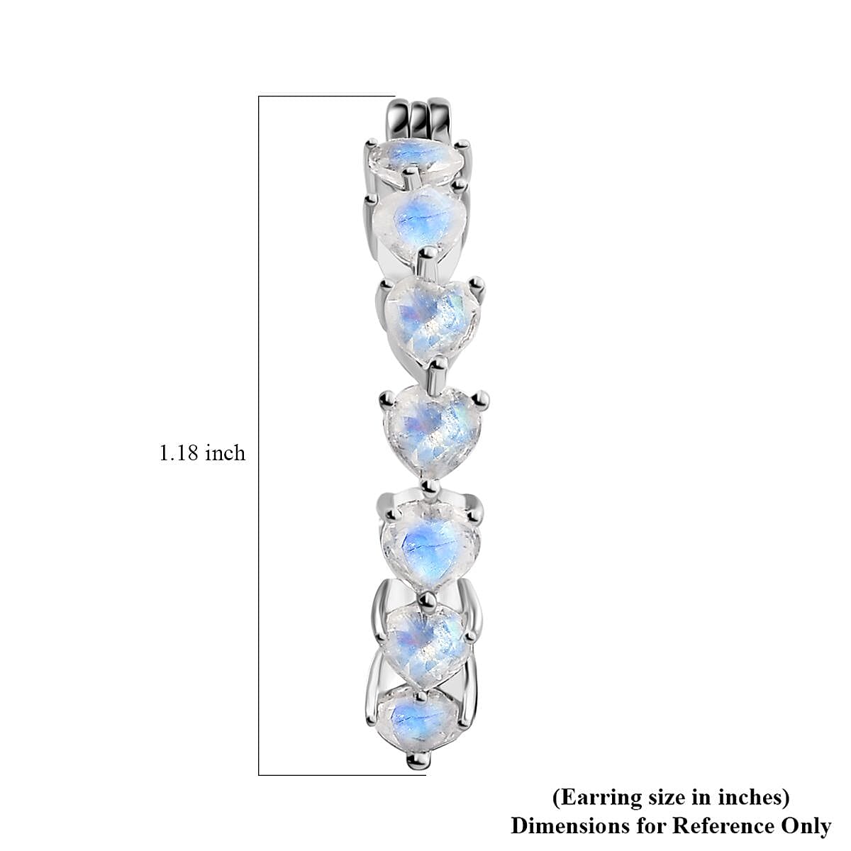 Premium Rainbow Moonstone Inside Out Hoop Earrings in Platinum Over Sterling Silver 6.00 ctw