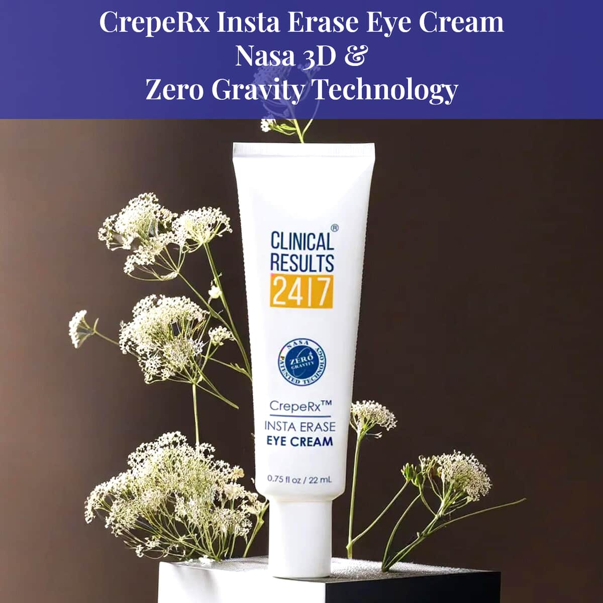 Clinical Results CrepeRx Insta Erase Eye Cream For Fine Lines And Wrinkles Reduction, Lightweight Eye Cream For All Skin Types 0.75 oz image number 1