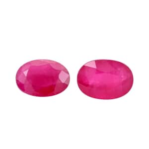 AAAA Mozambique Ruby Set of 2 (Ovl 7x5 mm) 2.00 ctw