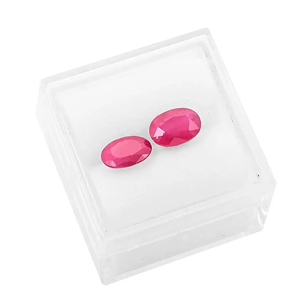 AAAA Mozambique Ruby Set of 2 (Ovl 7x5 mm) 2.00 ctw