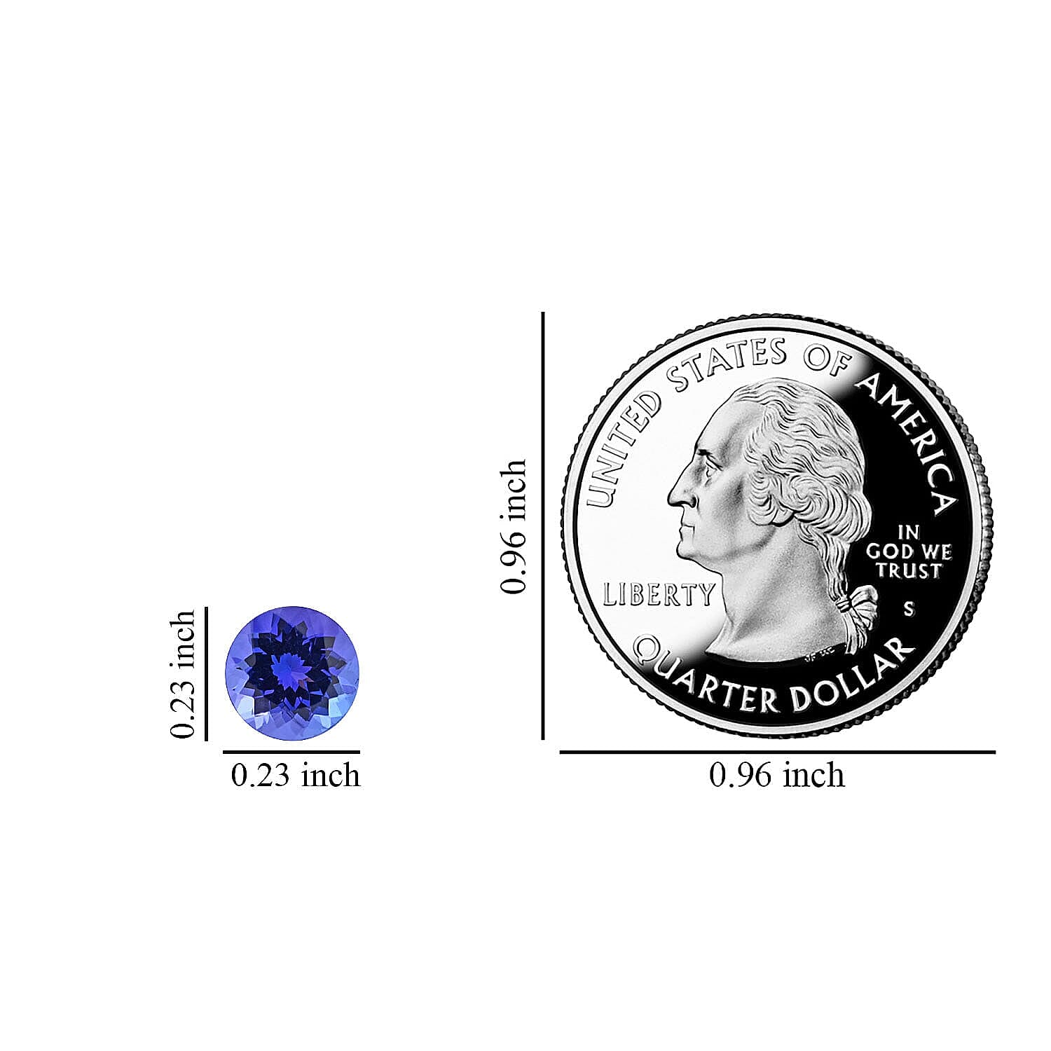 AAAA Tanzanite (Rnd 6 mm) 1.00 ctw
