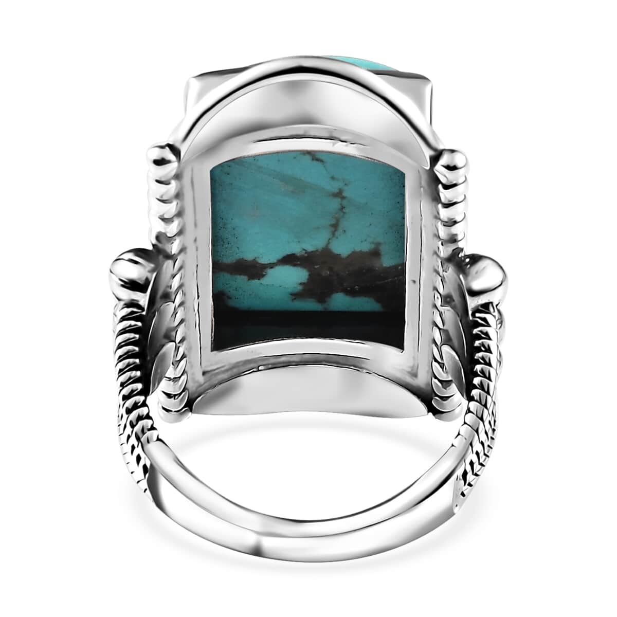 Artisan Crafted Sierra Nevada Turquoise Solitaire Ring in Sterling Silver (Size 7.0) 13.85 ctw image number 4