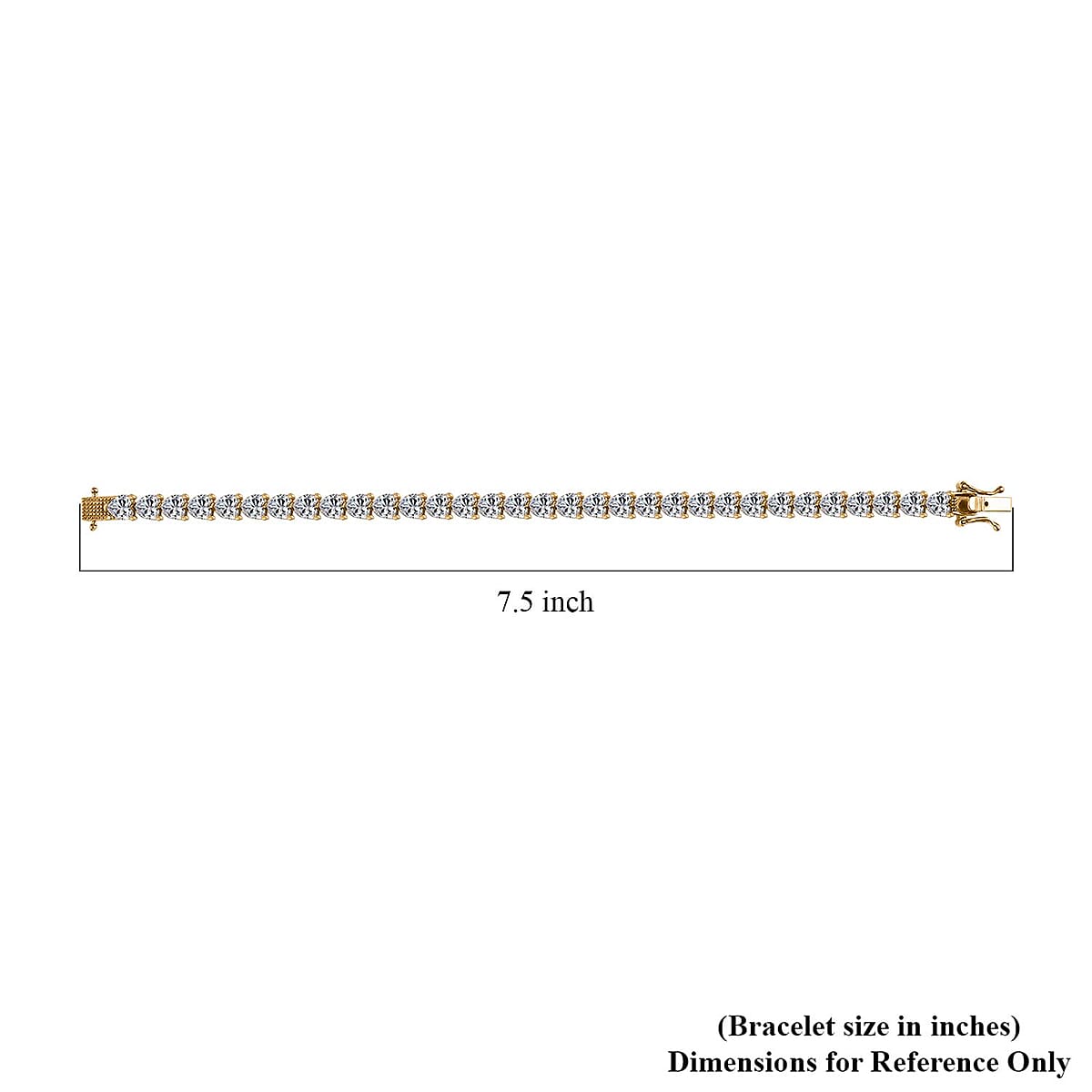 Moissanite 16.00 ctw Heart Tennis Bracelet in Vermeil Yellow Gold Over Sterling Silve (7.25 In) image number 4
