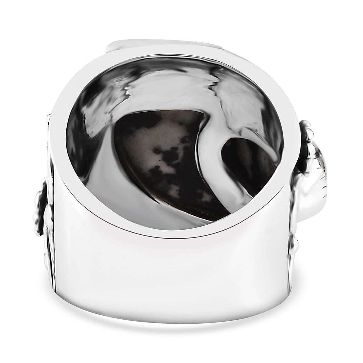 Artisan Crafted White Buffalo 10.65 ctw Bear Claw Men's Ring in Sterling Silver (Size 11.0) image number 4