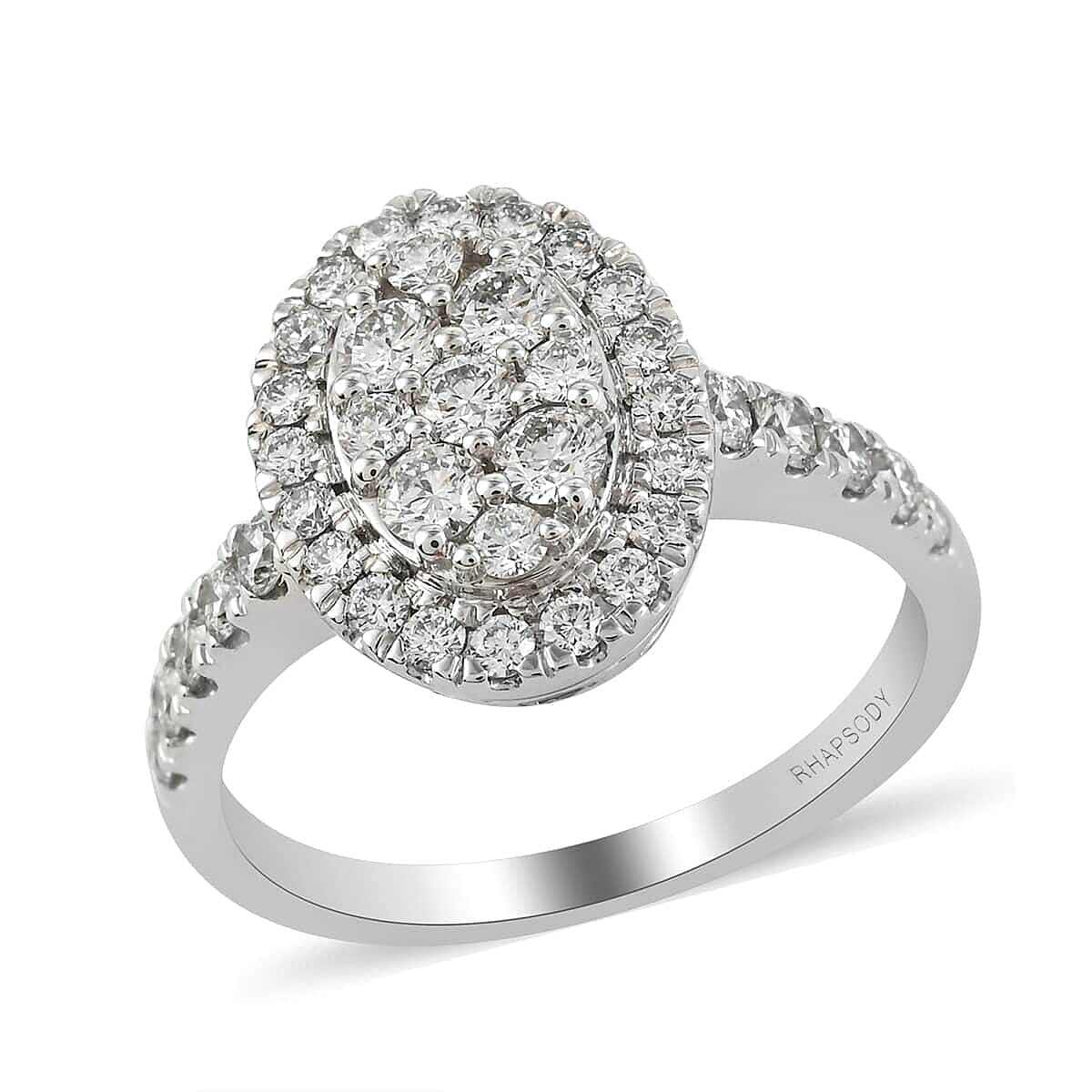 Rhapsody IGI Certified 950 Platinum E-F VS Diamond Ring (Size 7.5) 8.10 Grams 1.00 ctw image number 0