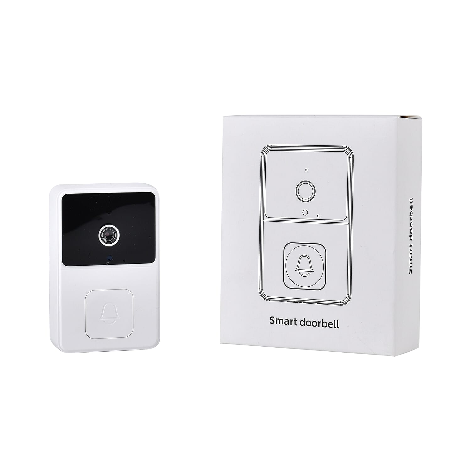 White and Black Wireless Rechargeable Smart Visual Doorbell
