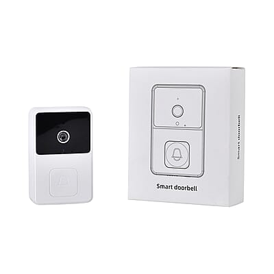 White and Black Wireless Rechargeable Smart Visual Doorbell