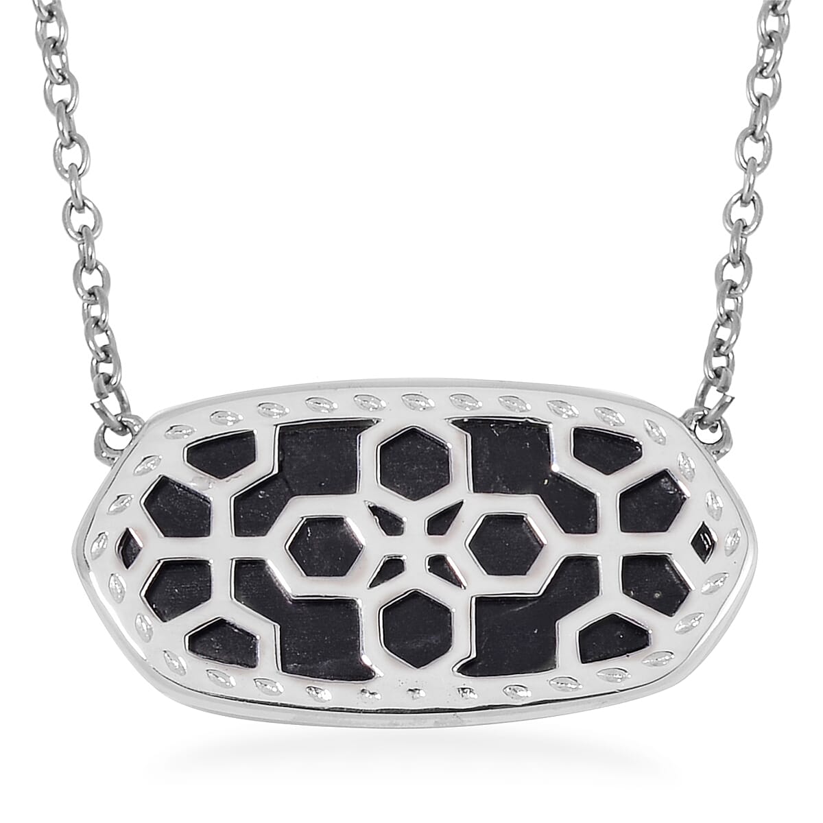 Evertrue Abalone Shell Necklace 20-22 Inches in Stainless Steel