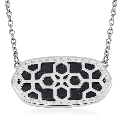 Evertrue Abalone Shell Necklace 20-22 Inches in Stainless Steel