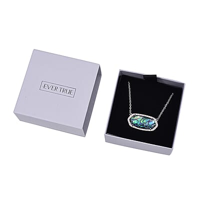 Evertrue Abalone Shell Necklace 20-22 Inches in Stainless Steel