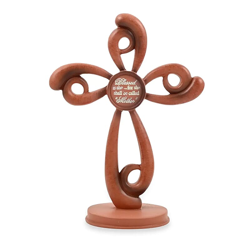 Closeout Dickson's Tabletop Cross Figurine For Gifts Home Decoration, Resin Cross Statue, Decorative Cross For Home, Office, Tabletop, Kitchen -Mother Blessed 6.75