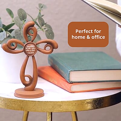 Closeout Dickson's Tabletop Cross Figurine For Gifts Home Decoration, Resin Cross Statue, Decorative Cross For Home, Office, Tabletop, Kitchen -Mother Blessed 6.75