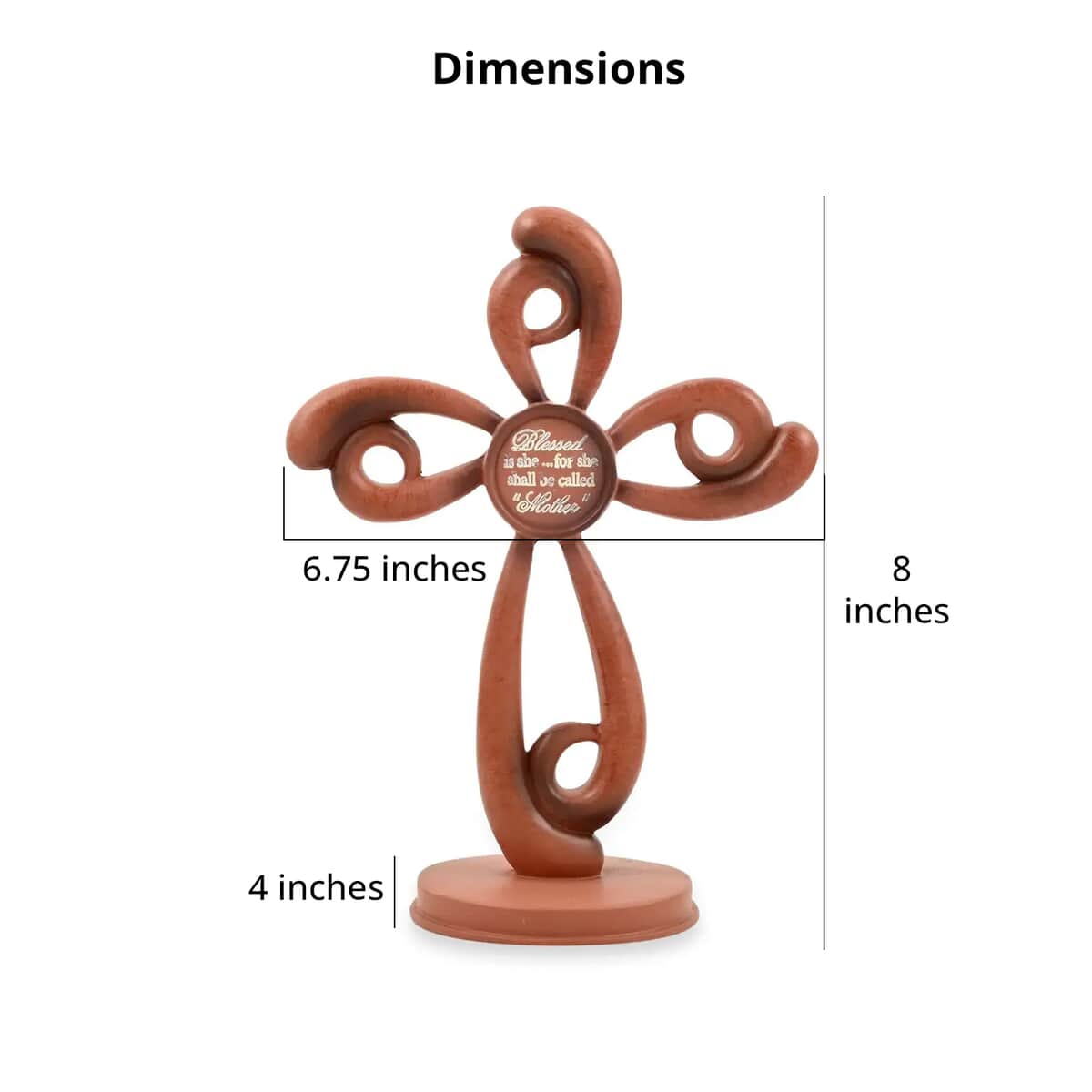 Dickson's Tabletop Cross Figurine For Gifts Home Decoration, Resin Cross Statue, Decorative Cross For Home, Office, Tabletop, Kitchen -Mother Blessed 6.75 image number 5