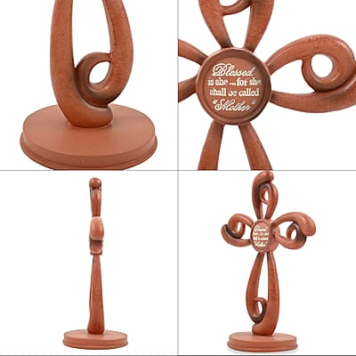Closeout Dickson's Tabletop Cross Figurine For Gifts Home Decoration, Resin Cross Statue, Decorative Cross For Home, Office, Tabletop, Kitchen -Mother Blessed 6.75