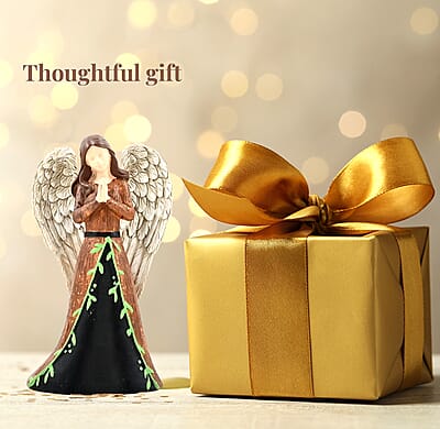Closeout Dickson's Resin Angel Figurine For Gifts Home Decoration, Praying Angel Statue, Decorative Figurines For Home, Office, Tabletop, Kitchen-Grace 6.25