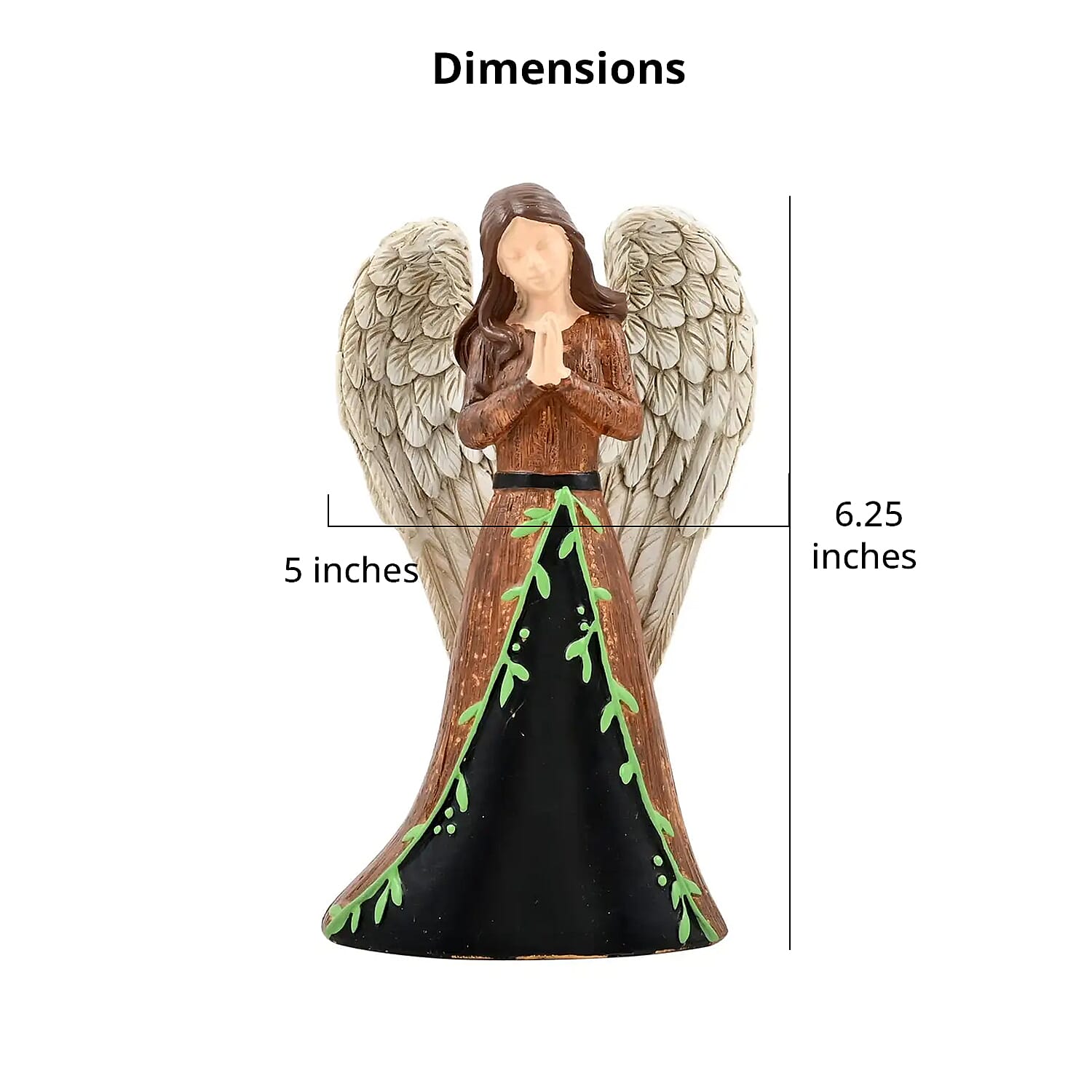 Closeout Dickson's Resin Angel Figurine For Gifts Home Decoration, Praying Angel Statue, Decorative Figurines For Home, Office, Tabletop, Kitchen-Grace 6.25