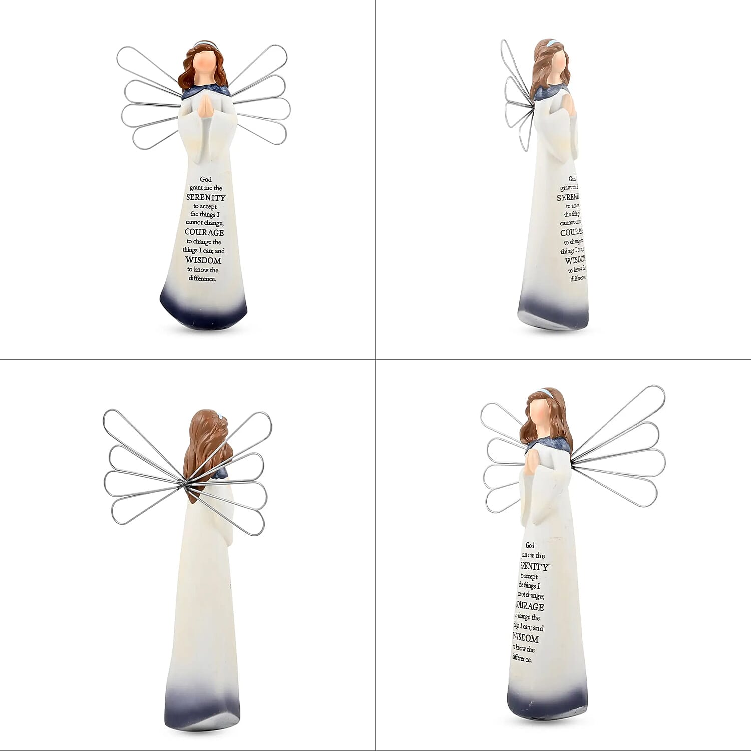 Dickson's Resin Angel Figurine For Gifts Home Decoration, Praying Angel Statue, Decorative Figurines For Home, Office, Tabletop, Kitchen -Serenity Prayer 7.75