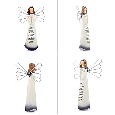 Dickson's Resin Angel Figurine For Gifts Home Decoration, Praying Angel Statue, Decorative Figurines For Home, Office, Tabletop, Kitchen -Serenity Prayer 7.75