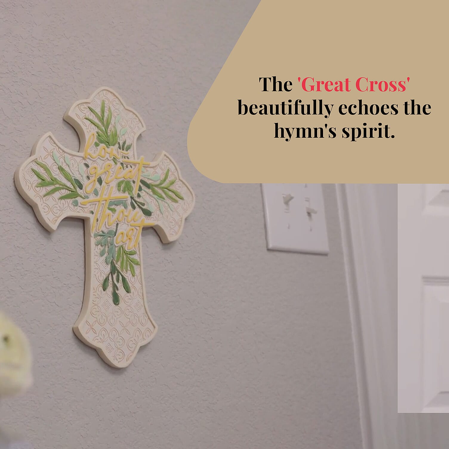 Dickson's Wall Cross For Gifts Home Decoration, Wall Mounted Resin Cross Decor, Decorative Cross For Home, Office, Kitchen - How Great Thou Art 12x9