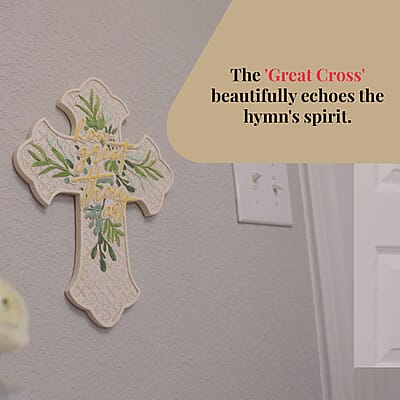 Dickson's Wall Cross For Gifts Home Decoration, Wall Mounted Resin Cross Decor, Decorative Cross For Home, Office, Kitchen - How Great Thou Art 12x9