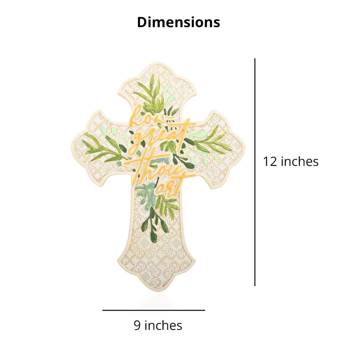 Dickson's Wall Cross For Gifts Home Decoration, Wall Mounted Resin Cross Decor, Decorative Cross For Home, Office, Kitchen - How Great Thou Art 12x9 image number 5