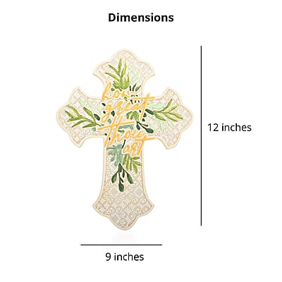 Dickson's Wall Cross For Gifts Home Decoration, Wall Mounted Resin Cross Decor, Decorative Cross For Home, Office, Kitchen - How Great Thou Art 12x9
