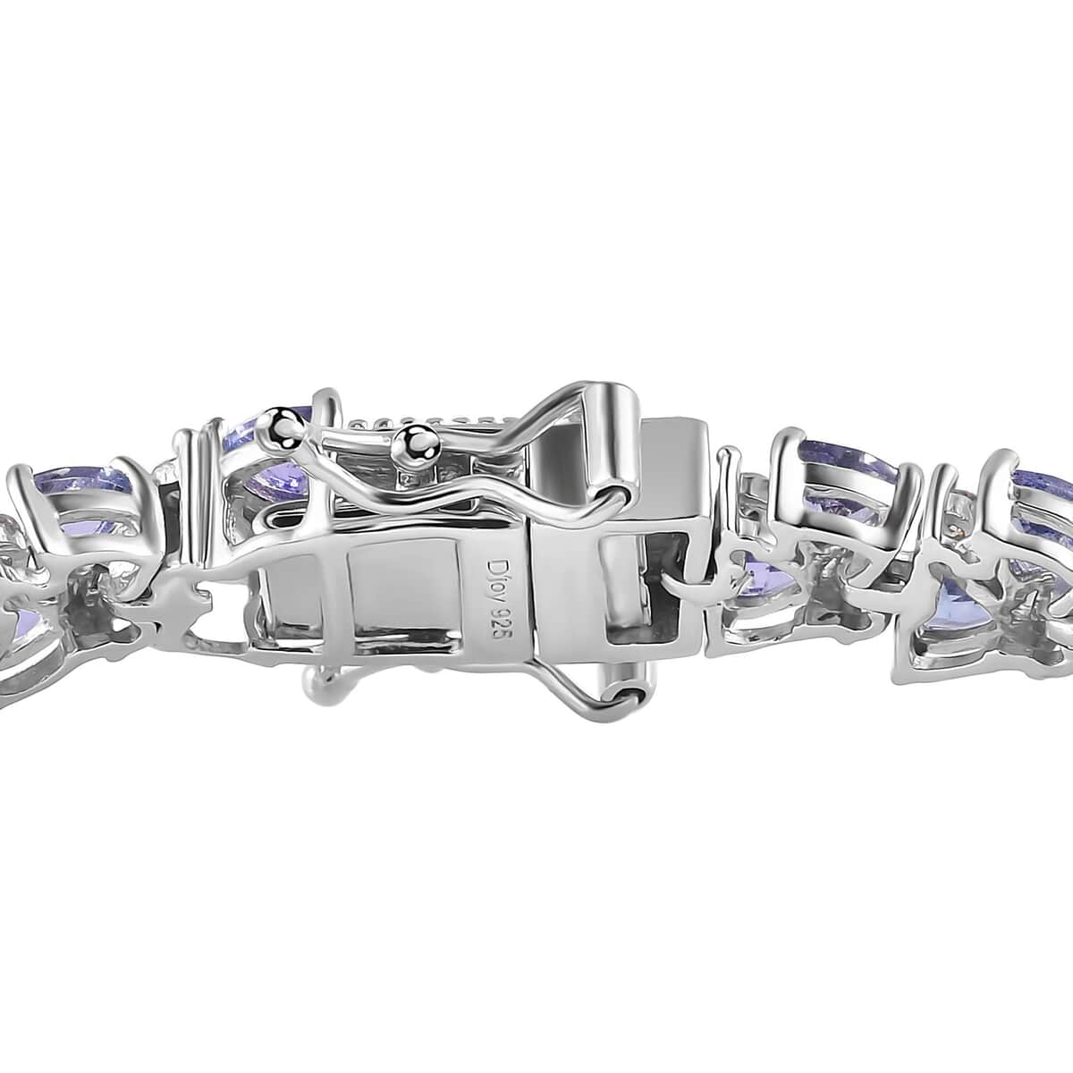 Tanzanite and Moissanite Bracelet in Platinum Over Sterling Silver (6.50 In) 10.60 ctw image number 3