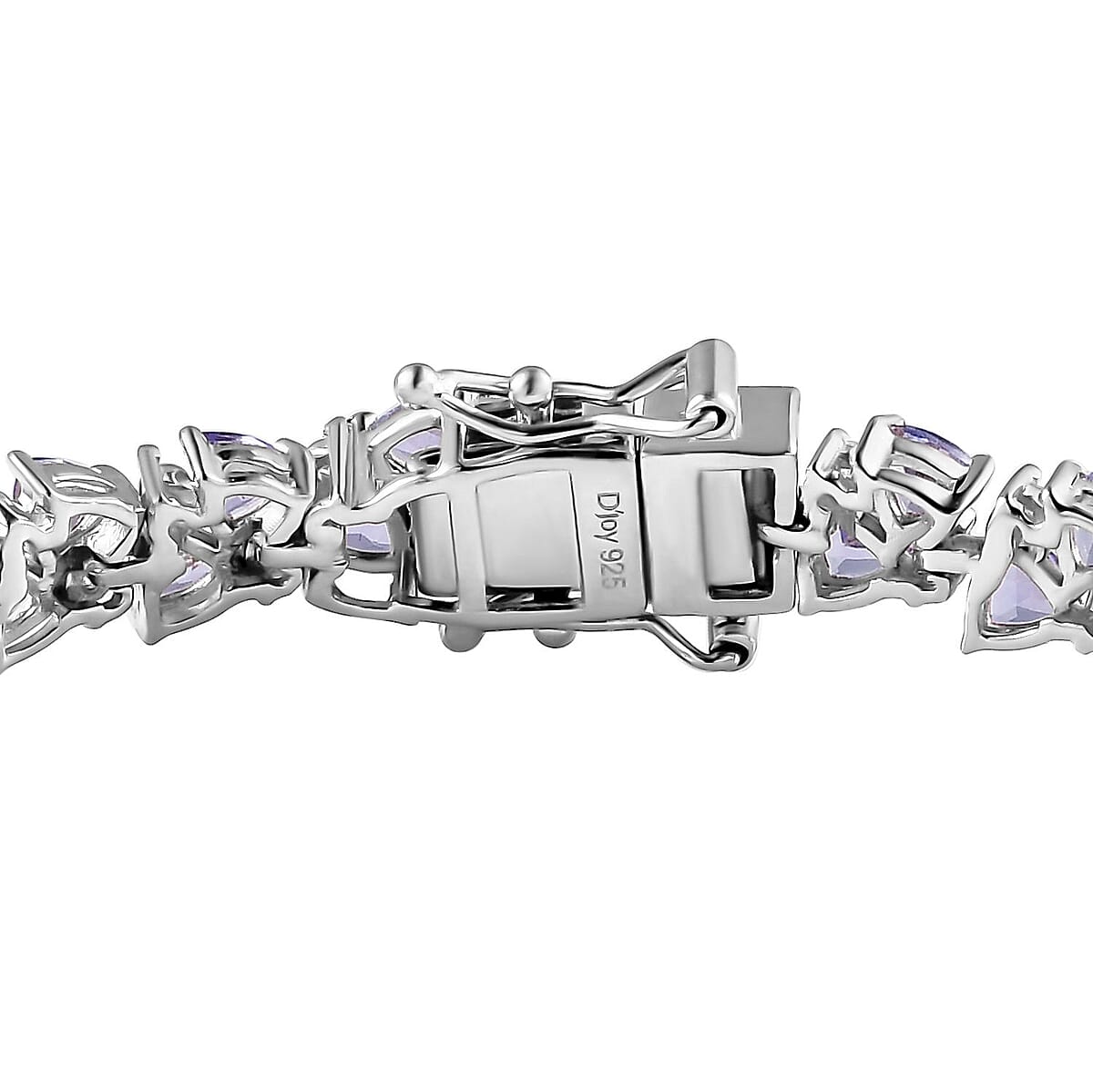 Tanzanite and Moissanite Bracelet in Platinum Over Sterling Silver (7.25 In) 11.50 ctw image number 3
