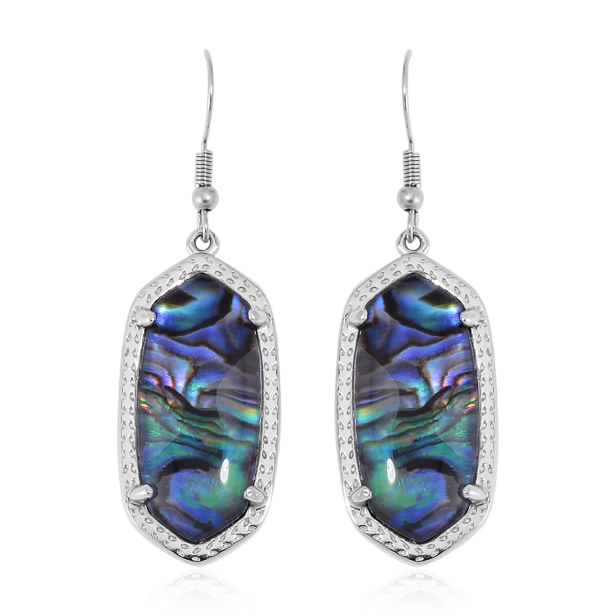 Evertrue Abalone Shell Dangle Earrings in Stainless Steel image number 0