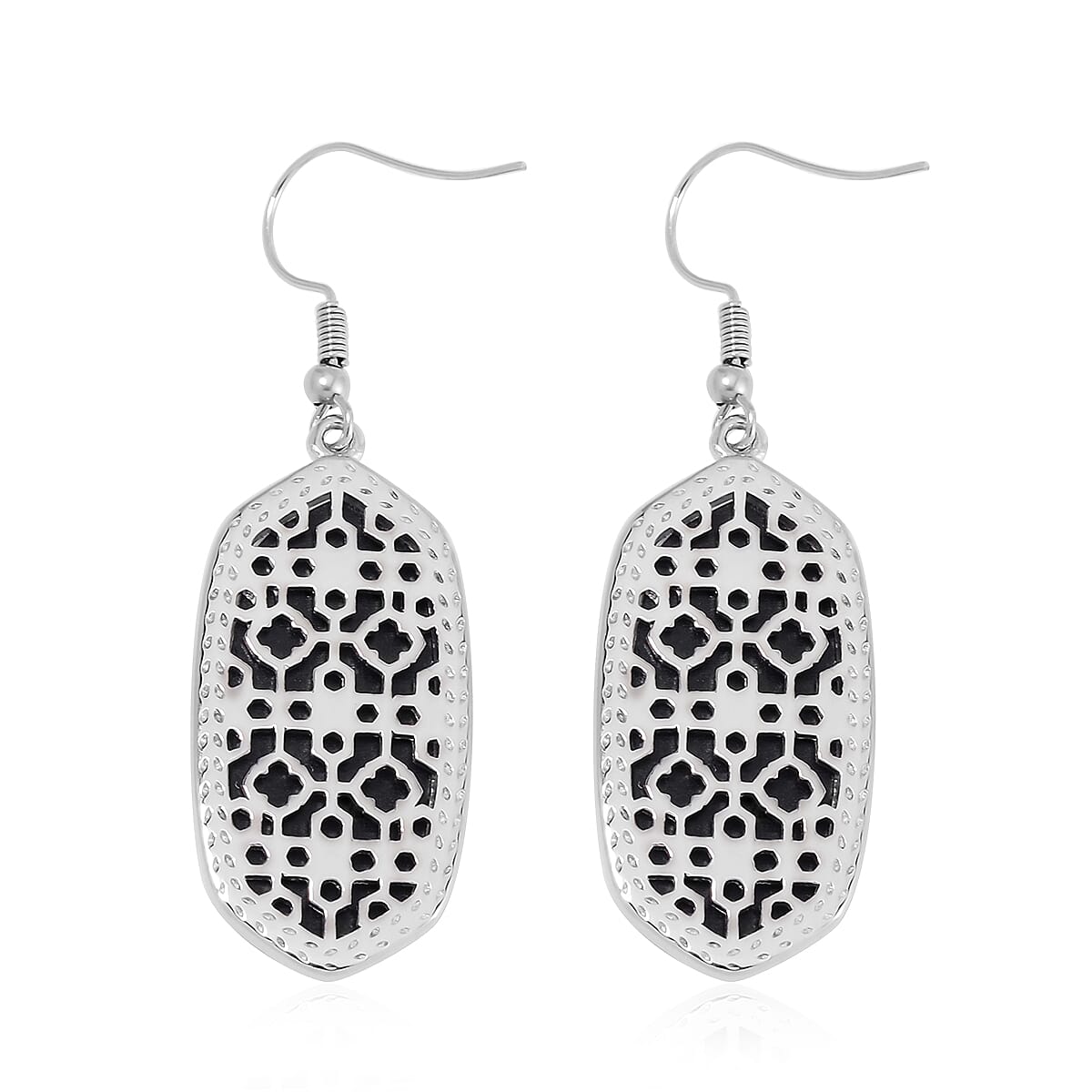 Evertrue Abalone Shell Dangle Earrings in Stainless Steel