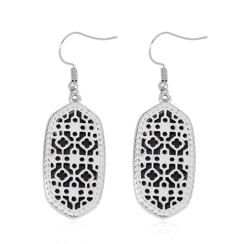 Evertrue Abalone Shell Dangle Earrings in Stainless Steel