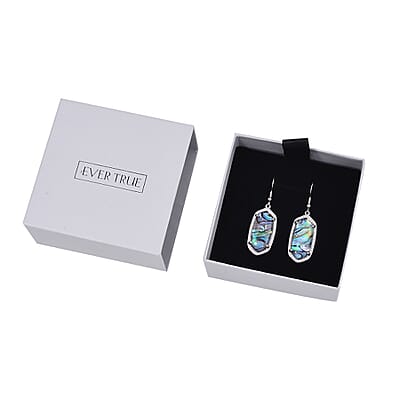 Evertrue Abalone Shell Dangle Earrings in Stainless Steel