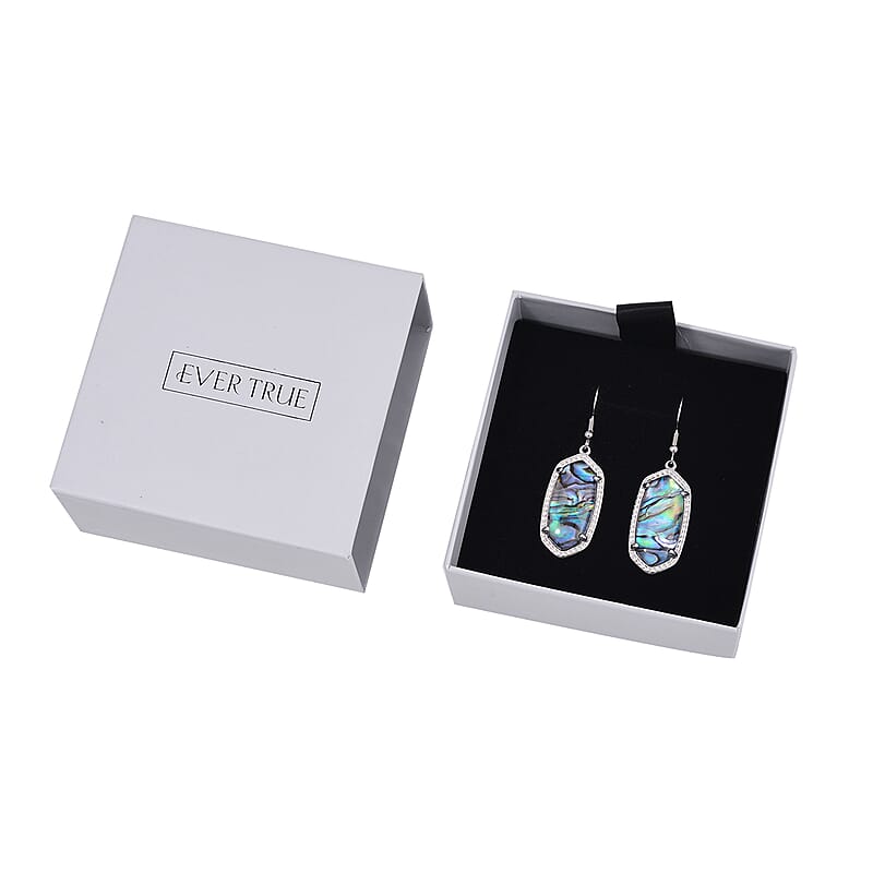 Evertrue Abalone Shell Dangle Earrings in Stainless Steel