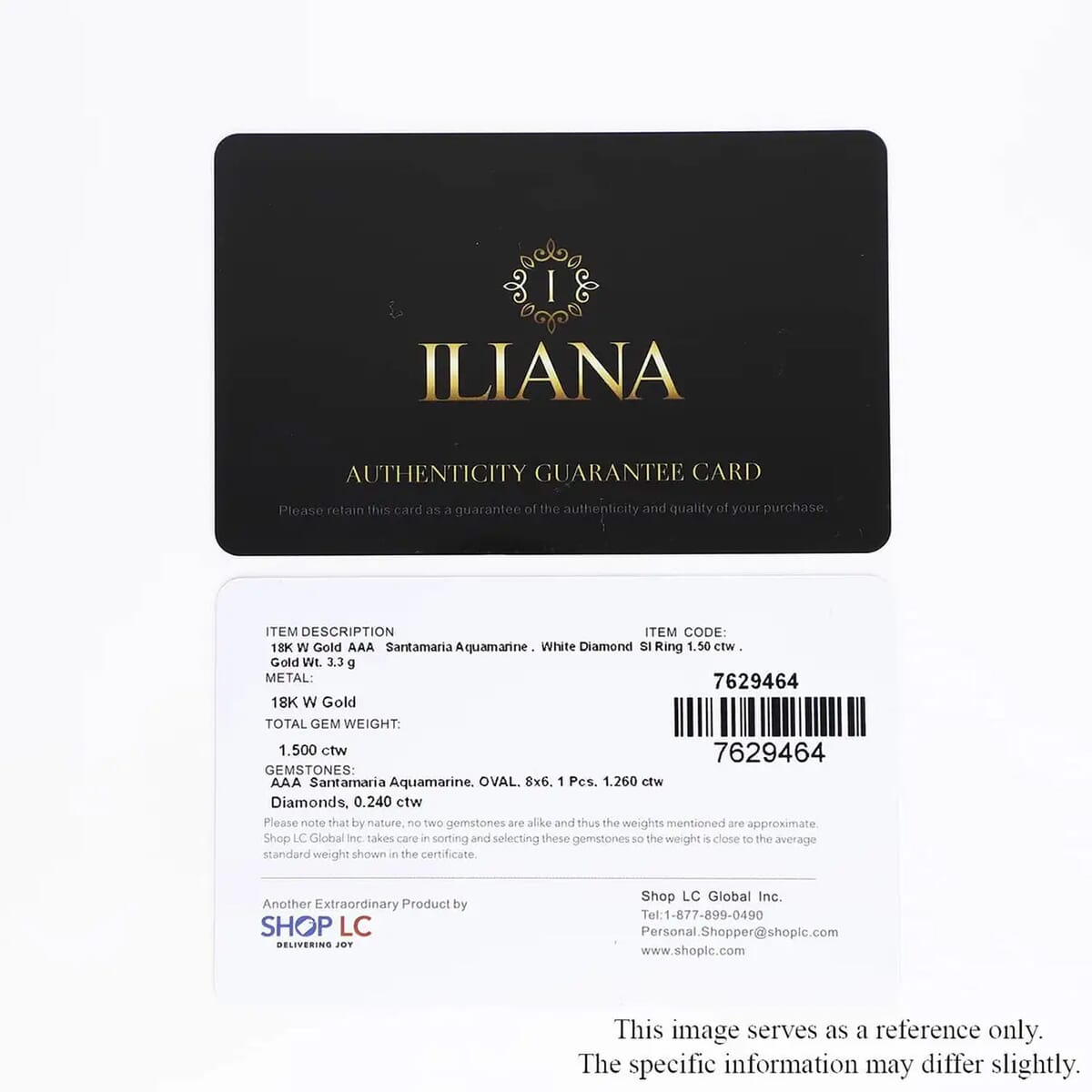 Certified & Appraised Iliana AAA Santa Maria Aquamarine and G-H SI Diamond 1.50 ctw Ring in 18K White Gold (Size 10.5) image number 6