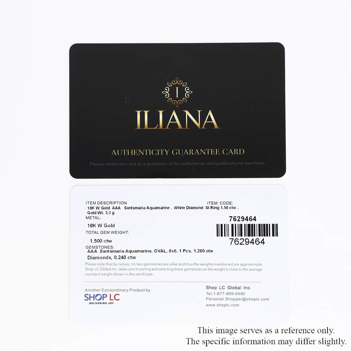 Certified & Appraised Iliana AAA Santa Maria Aquamarine and G-H SI Diamond 1.50 ctw Ring in 18K White Gold (Size 10.5) image number 7