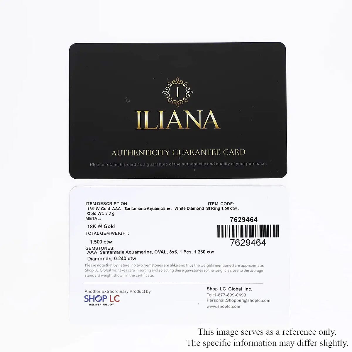 Certified & Appraised Iliana AAA Santa Maria Aquamarine and G-H SI Diamond 1.50 ctw Ring in 18K White Gold (Size 11.0) image number 6