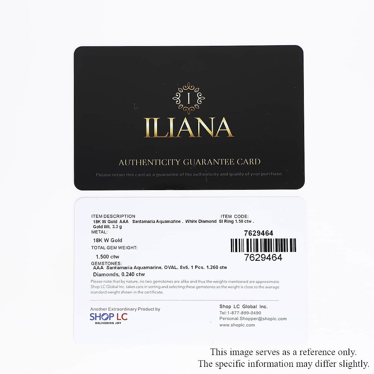Certified & Appraised Iliana AAA Santa Maria Aquamarine and G-H SI Diamond 1.50 ctw Ring in 18K White Gold (Size 11.0) image number 7